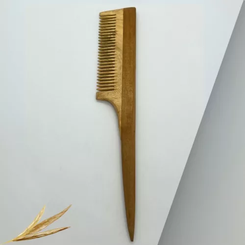Sharp Edge Wooden Comb | Eco friendly Neem comb
