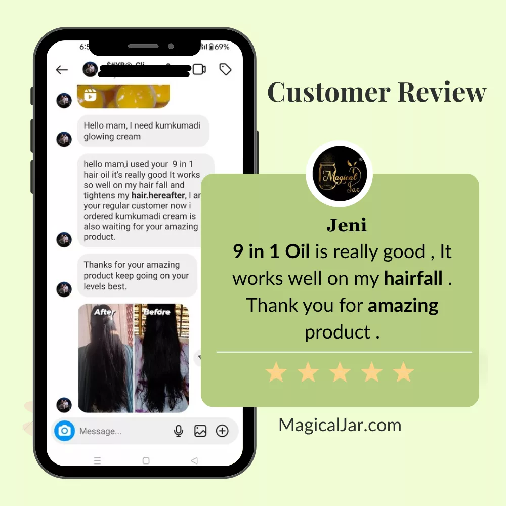 Magicaljar 9 in 1 ayurvedic hair fall control oil 17